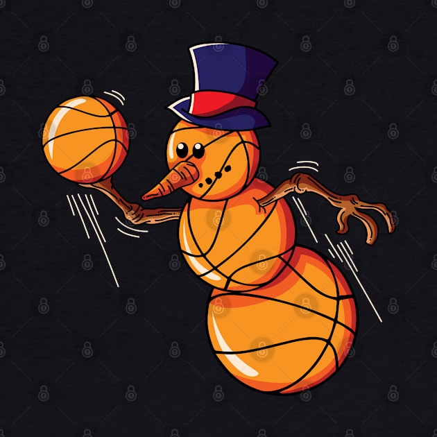 Basketball Snowman Christmas by ghsp